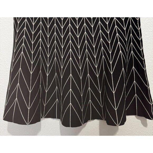 Studio M Women's Y2K 2000 Elastic Waist Black and White Reversible Skirt  Small - Picture 4 of 16
